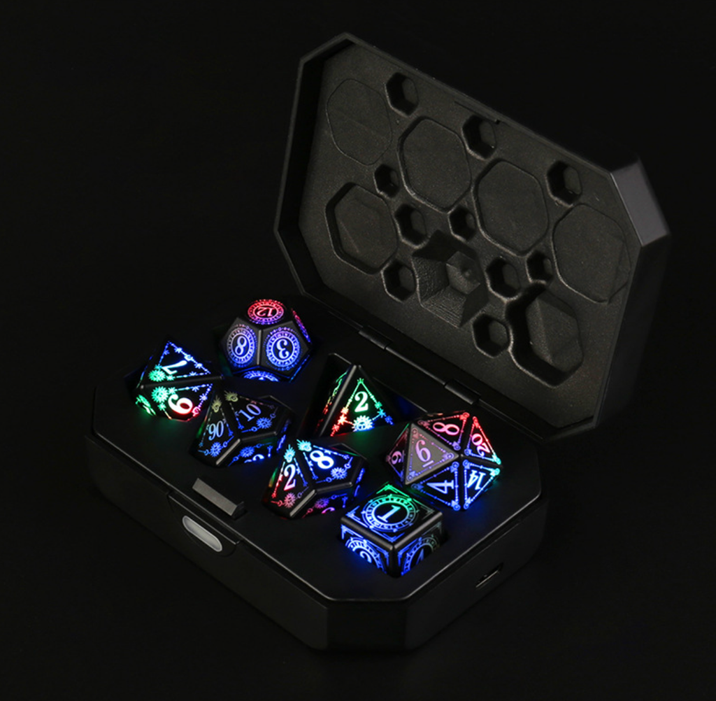 Kirend Arcane Glow — Rechargeable LED D&D Dice Set