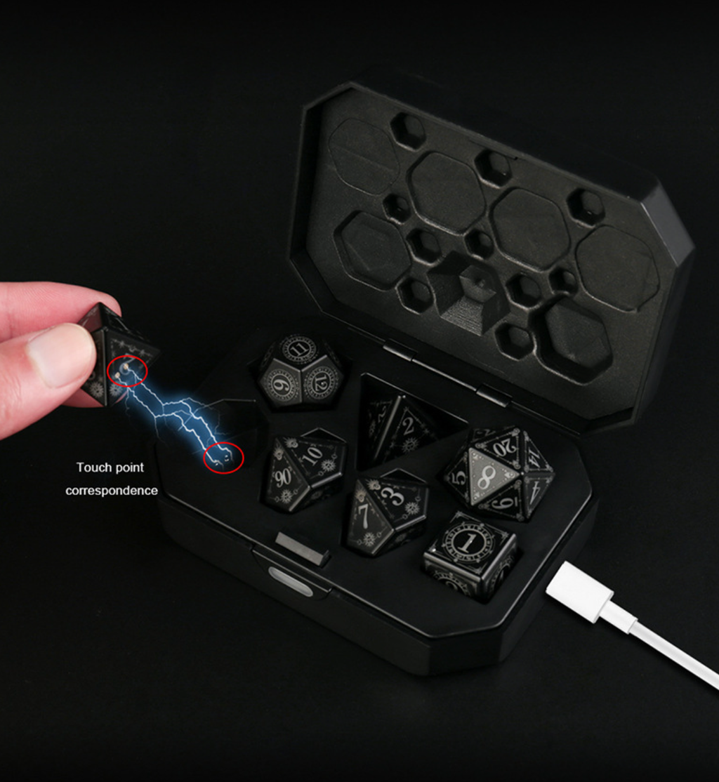 Kirend Arcane Glow — Rechargeable LED D&D Dice Set
